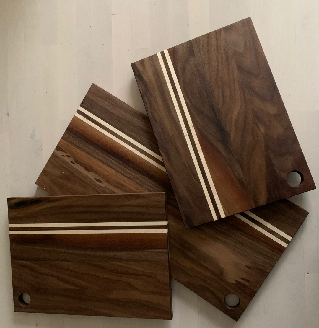 Striped Cutting Board - Walnut and Maple